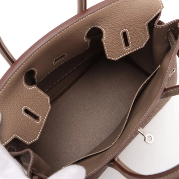 Sold out ❌Hermes Birkin 30 Le Tournay Togo Etoupe Silver W: 2024 - Picture 7 of 12